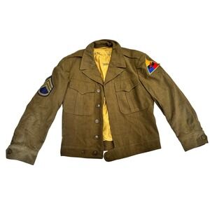 WWII US Army Ike Jacket Armored Corps Air Force Wool Military Coat 36R 1940s